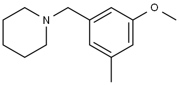 1-[(3-Methoxy-5-methylphenyl)methyl]piperidine Structure