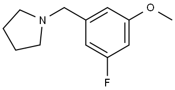 1-[(3-Fluoro-5-methoxyphenyl)methyl]pyrrolidine Structure