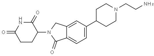 3-(5-(1-(2-aminoethyl)piperidin-4-yl)-1-oxoisoindolin-2-yl)piperidine-2,6-dione Structure