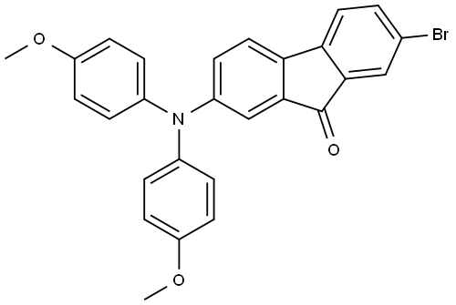 2-[Bis(4-methoxyphenyl)amino]-7-bromo-9H-fluoren-9-one Structure