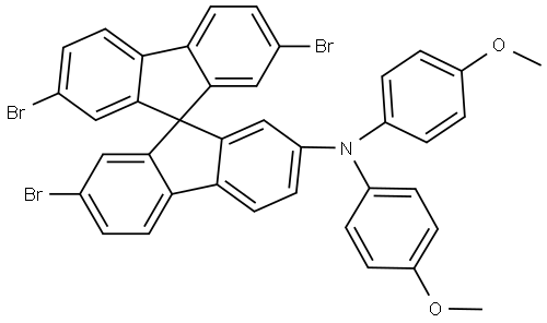 2′,7,7′-Tribromo-N,N-bis(4-methoxyphenyl)-9,9′-spirobi[9H-fluoren]-2-amine Structure