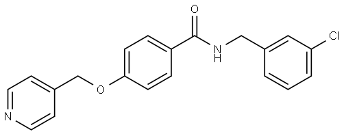 N-[(3-Chlorophenyl)methyl]-4-(4-pyridinylmethoxy)benzamide Structure