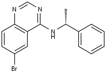 6-bromo-N-[(1R)-1-phenylethyl]quinazolin-4-amine Structure