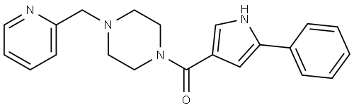 (5-phenyl-1H-pyrrol-3-yl)(4-(pyridin-2-ylmethyl)piperazin-1-yl)methanone Structure