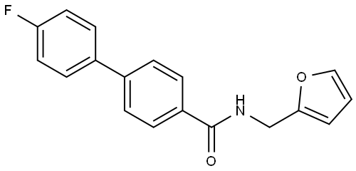 4'-Fluoro-N-(2-furanylmethyl)[1,1'-biphenyl]-4-carboxamide Structure