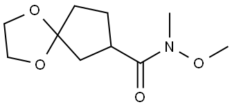 1,4-Dioxaspiro[4.4]nonane-7-carboxamide, N-methoxy-N-methyl- Structure