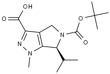 5-(1,1-Dimethylethyl) (6S)-4,6-dihydro-1-methyl-6-(1-methylethyl)pyrrolo[3,4-c]pyrazole-3,5(1H)-dicarboxylate Structure