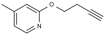 2-(3-Butyn-1-yloxy)-4-methylpyridine Structure