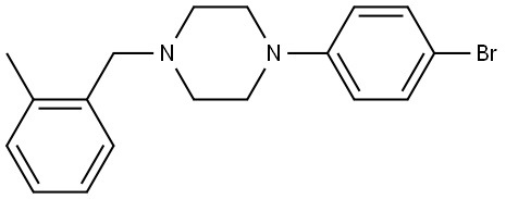 1-(4-Bromophenyl)-4-[(2-methylphenyl)methyl]piperazine Structure