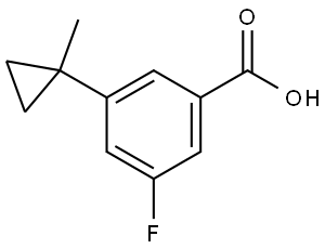 3-Fluoro-5-(1-methylcyclopropyl)benzoic acid Structure