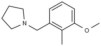 1-[(3-Methoxy-2-methylphenyl)methyl]pyrrolidine Structure