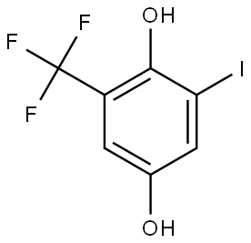 2-Iodo-6-(trifluoromethyl)-1,4-benzenediol Structure