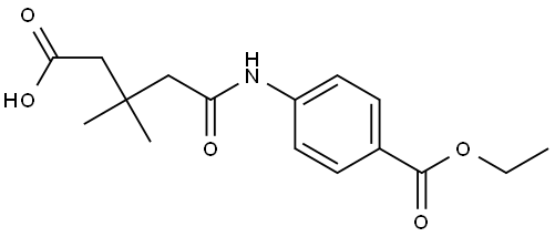 Benzoic acid, 4-[(4-carboxy-3,3-dimethyl-1-oxobutyl)amino]-, 1-ethyl ester Structure