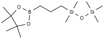 1,3,2-Dioxaborolane, 4,4,5,5-tetramethyl-2-[3-(1,1,3,3,3-pentamethyl-1-disiloxanyl)propyl]- Structure