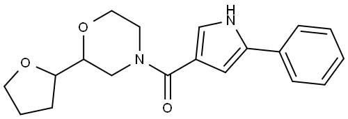 (5-phenyl-1H-pyrrol-3-yl)(2-(tetrahydrofuran-2-yl)morpholino)methanone Structure