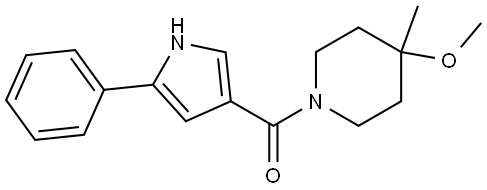 (4-methoxy-4-methylpiperidin-1-yl)(5-phenyl-1H-pyrrol-3-yl)methanone Structure