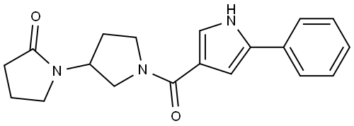 1'-(5-phenyl-1H-pyrrole-3-carbonyl)-[1,3'-bipyrrolidin]-2-one Structure