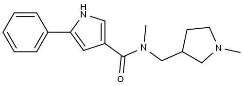 N-methyl-N-((1-methylpyrrolidin-3-yl)methyl)-5-phenyl-1H-pyrrole-3-carboxamide Structure