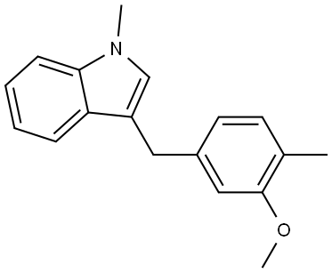 3-[(3-Methoxy-4-methylphenyl)methyl]-1-methyl-1H-indole Structure