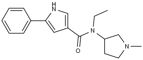 N-ethyl-N-(1-methylpyrrolidin-3-yl)-5-phenyl-1H-pyrrole-3-carboxamide Structure