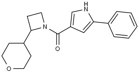 (5-phenyl-1H-pyrrol-3-yl)(2-(tetrahydro-2H-pyran-4-yl)azetidin-1-yl)methanone Structure