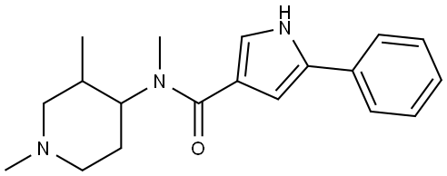 N-(1,3-dimethylpiperidin-4-yl)-N-methyl-5-phenyl-1H-pyrrole-3-carboxamide Structure