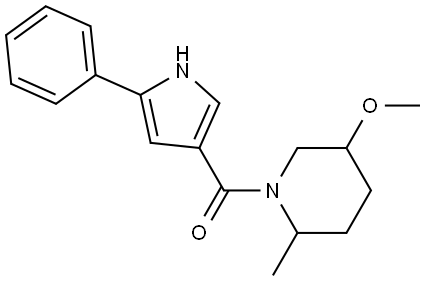 (5-methoxy-2-methylpiperidin-1-yl)(5-phenyl-1H-pyrrol-3-yl)methanone Structure