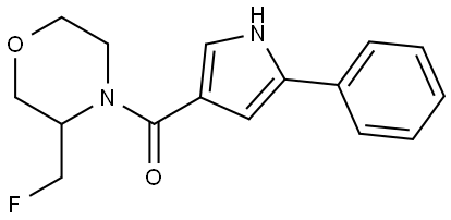 (3-(fluoromethyl)morpholino)(5-phenyl-1H-pyrrol-3-yl)methanone 구조식 이미지