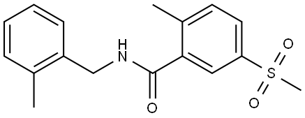 2-Methyl-N-[(2-methylphenyl)methyl]-5-(methylsulfonyl)benzamide Structure