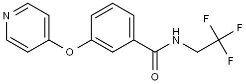 3-(4-Pyridinyloxy)-N-(2,2,2-trifluoroethyl)benzamide Structure