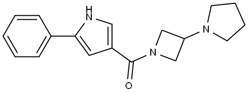 (5-phenyl-1H-pyrrol-3-yl)(3-(pyrrolidin-1-yl)azetidin-1-yl)methanone Structure