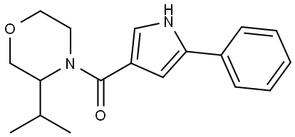 (3-isopropylmorpholino)(5-phenyl-1H-pyrrol-3-yl)methanone Structure