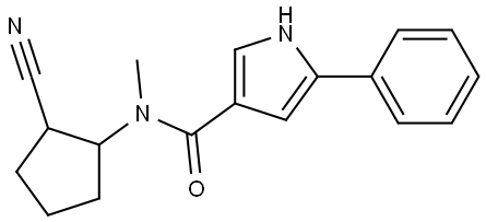 N-(2-cyanocyclopentyl)-N-methyl-5-phenyl-1H-pyrrole-3-carboxamide Structure