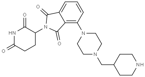 2-(2,6-dioxopiperidin-3-yl)-4-(4-(piperidin-4-ylmethyl)piperazin-1-yl)isoindoline-1,3-dione Structure