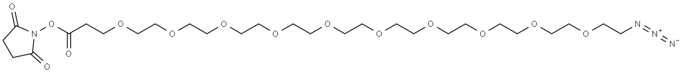 Azido-PEG10-NHS ester Structure