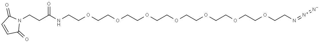 N-(23-azido-3,6,9,12,15,18,21-heptaoxatricosan-1-yl)-3-(2,5-dioxo-2,5-dihydro-1H-pyrrol-1-yl)propanamide Structure