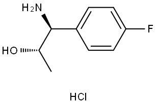 Benzeneethanol, β-amino-4-fluoro-α-methyl-, hydrochloride (1:1), (αS,βS)- Structure