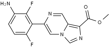 Imidazo[1,5-a]pyrazine-1-carboxylic acid, 6-(3-amino-2,6-difluorophenyl)-, methyl ester Structure