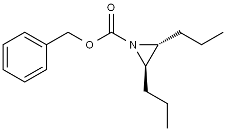 1-Aziridinecarboxylic acid, 2,3-dipropyl-, phenylmethyl ester, (2R,3R)-rel- Structure