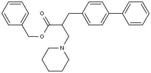benzyl 3-([1,1'-biphenyl]-4-yl)-2-(piperidin-1-ylmethyl)propanoate Structure