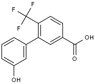 3'-Hydroxy-6-(trifluoromethyl)[1,1'-biphenyl]-3-carboxylic acid Structure