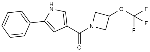 (5-phenyl-1H-pyrrol-3-yl)(3-(trifluoromethoxy)azetidin-1-yl)methanone Structure