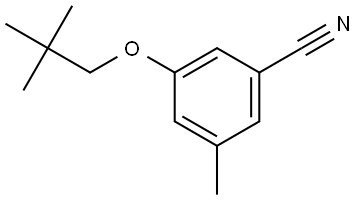 3-(2,2-Dimethylpropoxy)-5-methylbenzonitrile Structure