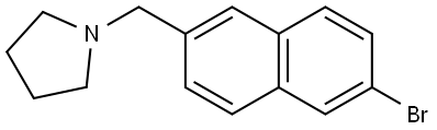 1-[(6-Bromo-2-naphthalenyl)methyl]pyrrolidine Structure