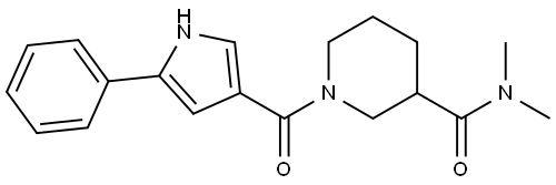 N,N-dimethyl-1-(5-phenyl-1H-pyrrole-3-carbonyl)piperidine-3-carboxamide Structure