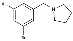 1-[(3,5-Dibromophenyl)methyl]pyrrolidine Structure