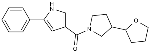 (5-phenyl-1H-pyrrol-3-yl)(3-(tetrahydrofuran-2-yl)pyrrolidin-1-yl)methanone Structure