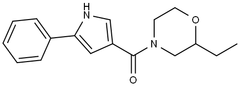 (2-ethylmorpholino)(5-phenyl-1H-pyrrol-3-yl)methanone Structure