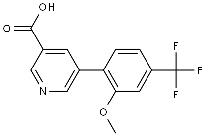 5-[2-Methoxy-4-(trifluoromethyl)phenyl]-3-pyridinecarboxylic acid Structure