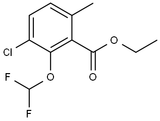 ethyl 3-chloro-2-(difluoromethoxy)-6-methylbenzoate Structure